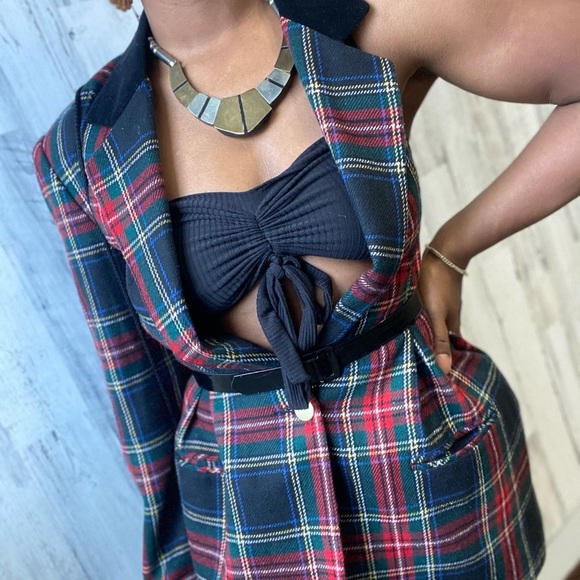 Custom made asymmetrical blazer dress size large - Picture 5 of 8